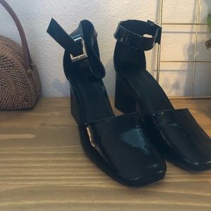 ASOS block healed shoes.